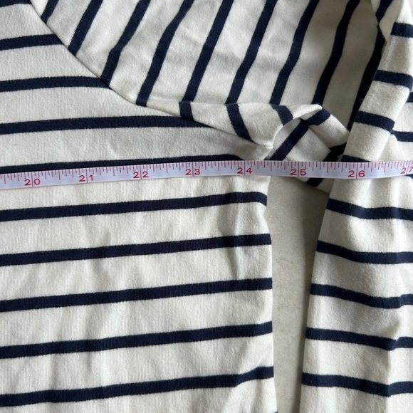 New With Tags FATFACE white & black striped long sleeve shirt 95% organic cotton - Picture 7 of 8